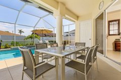 Ferienvilla Cape Coral - Villa Haze - Essbereich Pooldeck