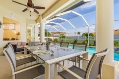Ferienvilla Cape Coral - Villa Haze - Essbereich Pooldeck